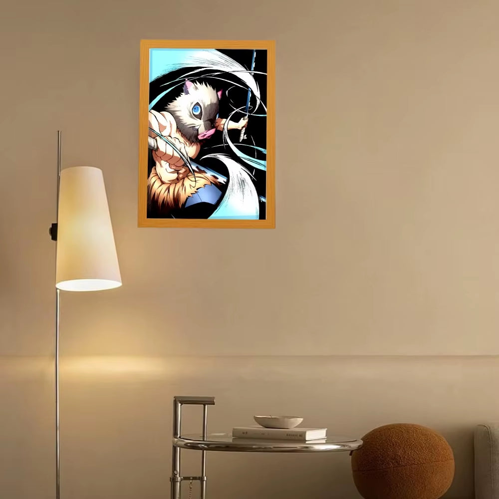 Anime Painting Moon Lamp  Demons Slayer Led