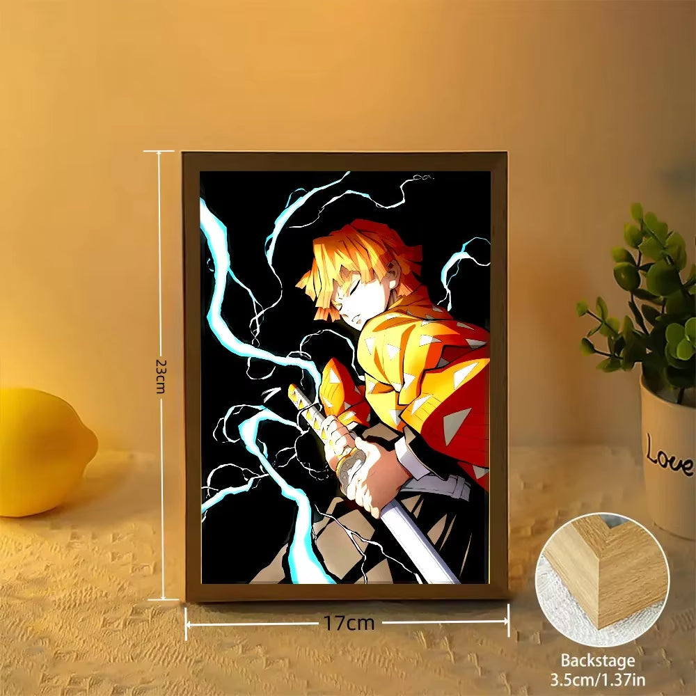 Anime Painting Moon Lamp  Demons Slayer Led
