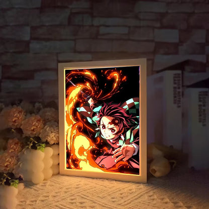 Anime Painting Moon Lamp  Demons Slayer Led